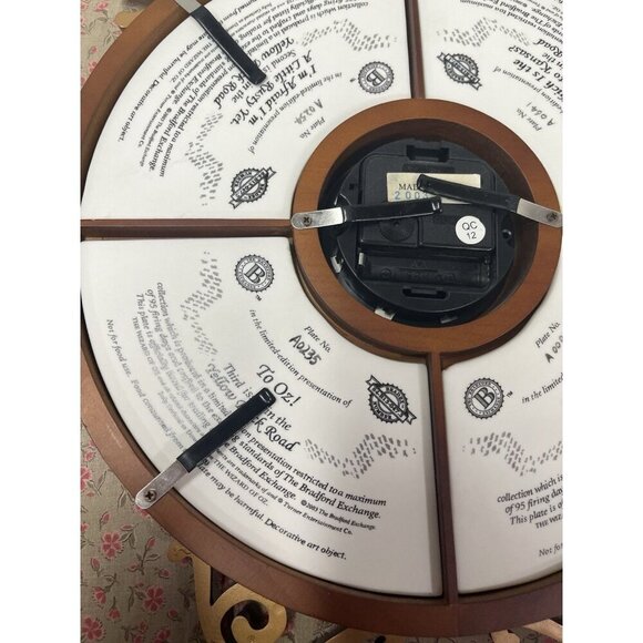 Vintage Bradford Exchange Wizard of Oz Wall Hanging Clock Working Condition - Picture 9 of 15